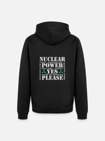 Atomkraft, Ja bitte, Kernenergie - Unisex Premium Bio Zip Hoodie - Schwarz