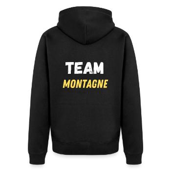team montagne - Veste à capuche bio Premium Unisexe - noir - Dos - Nico (187cm)