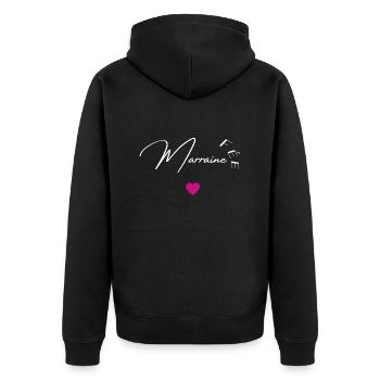 Fée marraine - Veste à capuche bio Premium Unisexe - noir - Dos - Nico (187cm)