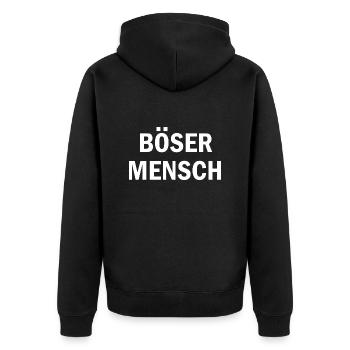 Handwerker Handyman Handwerk Werkzeug Baustelle - Unisex Premium Bio Zip Hoodie - Schwarz - Hinten - Nico (187cm)