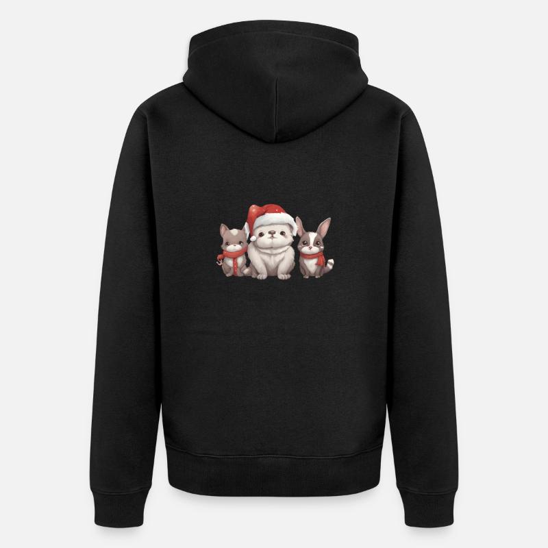 Amis de Noël - Veste à capuche bio Premium Unisexe - noir
