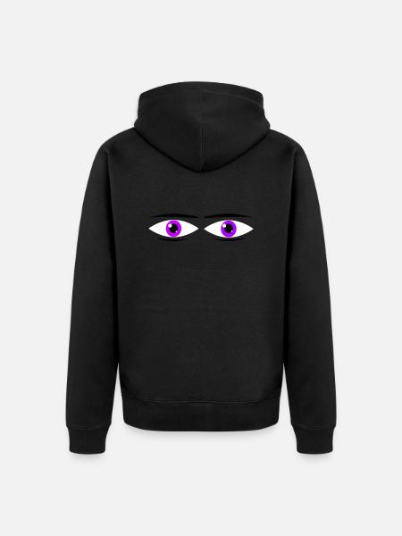 Pair of Purple Eyes - Unisex Premium Organic Zip Hoodie - black