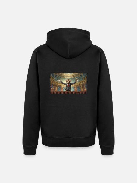 Pun ambiguous expression – Affentheater (farce) - Unisex Premium Organic Zip Hoodie - black