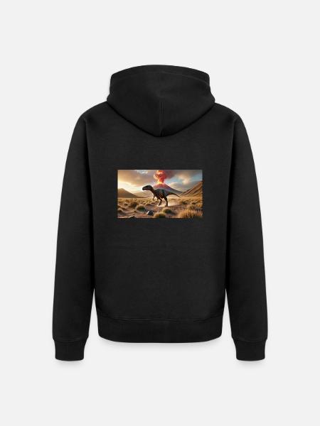 DinoFashion - Unisex Premium Bio Zip Hoodie - Schwarz