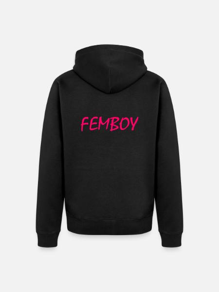 Femboy - Unisex Premium Bio Zip Hoodie - Schwarz