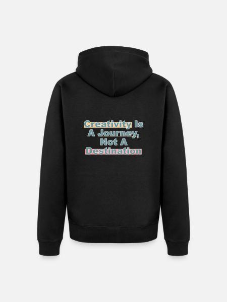 Creative Journey - Unisex Premium Organic Zip Hoodie - black