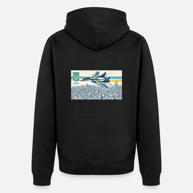 Fantôme de Kiev - Veste à capuche bio Premium Unisexe - noir