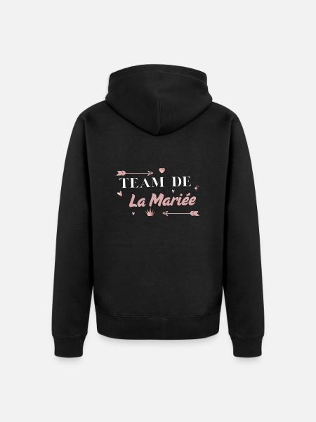 Pink Arrow Brautteam - Unisex Premium Bio Zip Hoodie - Schwarz