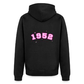 1952 rose étoile - Veste à capuche bio Premium Unisexe - noir - Dos - Nico (187cm)