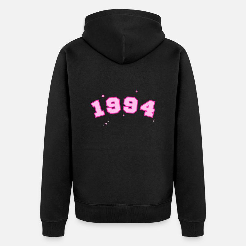 1994 rose étoile - Veste à capuche bio Premium Unisexe - noir