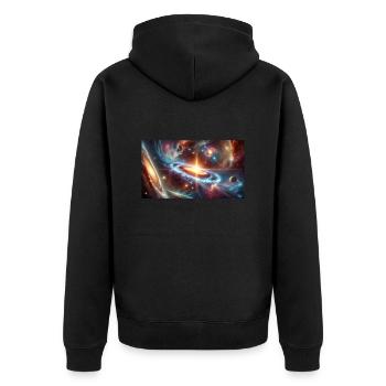 Quasar dans l’Univers - Veste à capuche bio Premium Unisexe - noir - Dos - Nico (187cm)