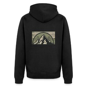 Aventure d’alpinisme en montagne - Veste à capuche bio Premium Unisexe - noir - Dos - Nico (187cm)