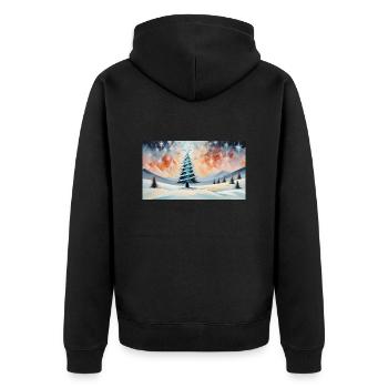 Sapin de Noël 1 - Veste à capuche bio Premium Unisexe - noir - Dos - Nico (187cm)