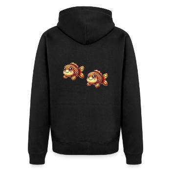 Bande dessinée Poisson rouge 2 - Veste à capuche bio Premium Unisexe - noir - Dos - Nico (187cm)