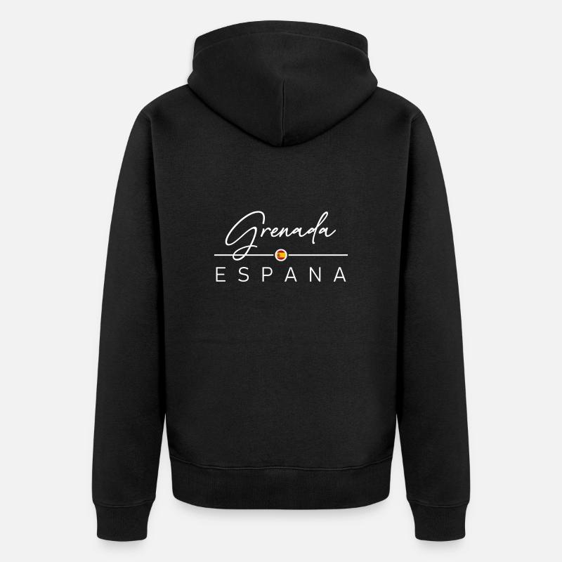 Espagne - Grenade - Espagne - España - Veste à capuche bio Premium Unisexe - noir