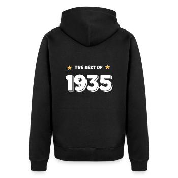 Best of 1935 - Veste à capuche bio Premium Unisexe - noir - Dos - Nico (187cm)