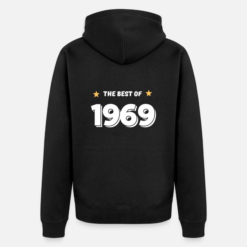 Das Beste von 1969 - Unisex Premium Bio Zip Hoodie - Schwarz