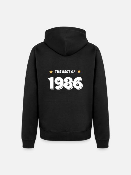 Best of 1986 - Unisex Premium Organic Zip Hoodie - black