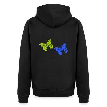 Papillon 2 - Veste à capuche bio Premium Unisexe - noir - Dos - Nico (187cm)
