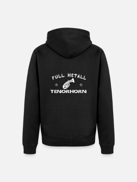 full-metall-tenorhorn - Unisex Premium Bio Zip Hoodie - Schwarz