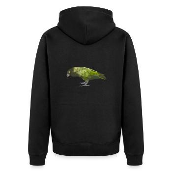 Kea - Unisex Premium Bio Zip Hoodie - Schwarz - Hinten - Nico (187cm)