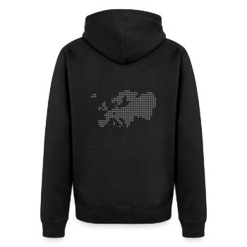 Karlsruhe Saarbrücken Wiesbaden Mainz - Veste à capuche bio Premium Unisexe - noir - Dos - Nico (187cm)