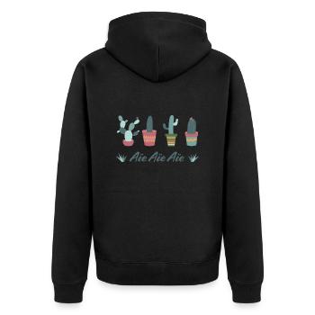Cactus - Veste à capuche bio Premium Unisexe - noir - Dos - Nico (187cm)