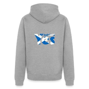 Scottish Independence - Unisex Premium Organic Zip Hoodie - heather grey - Back - Nico (187cm)