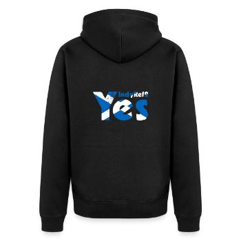 Scottish Independence - Unisex Premium Organic Zip Hoodie - black - Back - Nico (187cm)