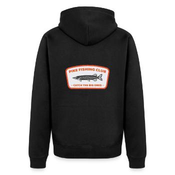 Cadeau rétro d'ange de club de pêche de brochet cool - Veste à capuche bio Premium Unisexe - noir - Dos - Nico (187cm)