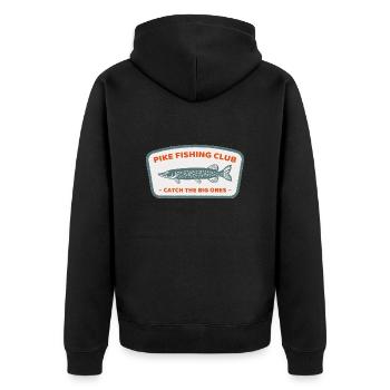 Cadeau rétro d'ange de club de pêche de brochet cool - Veste à capuche bio Premium Unisexe - noir - Dos - Nico (187cm)