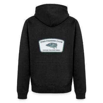 Cadeau rétro d'ange de club de pêche de brochet cool - Veste à capuche bio Premium Unisexe - noir - Dos - Nico (187cm)