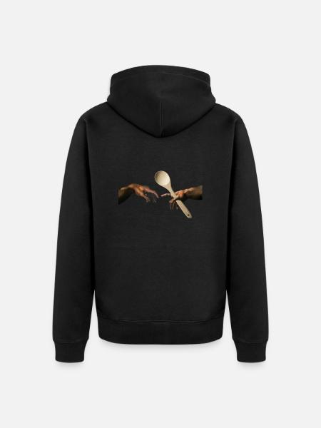 Michelangelo Kochlöffel - Unisex Premium Bio Zip Hoodie - Schwarz