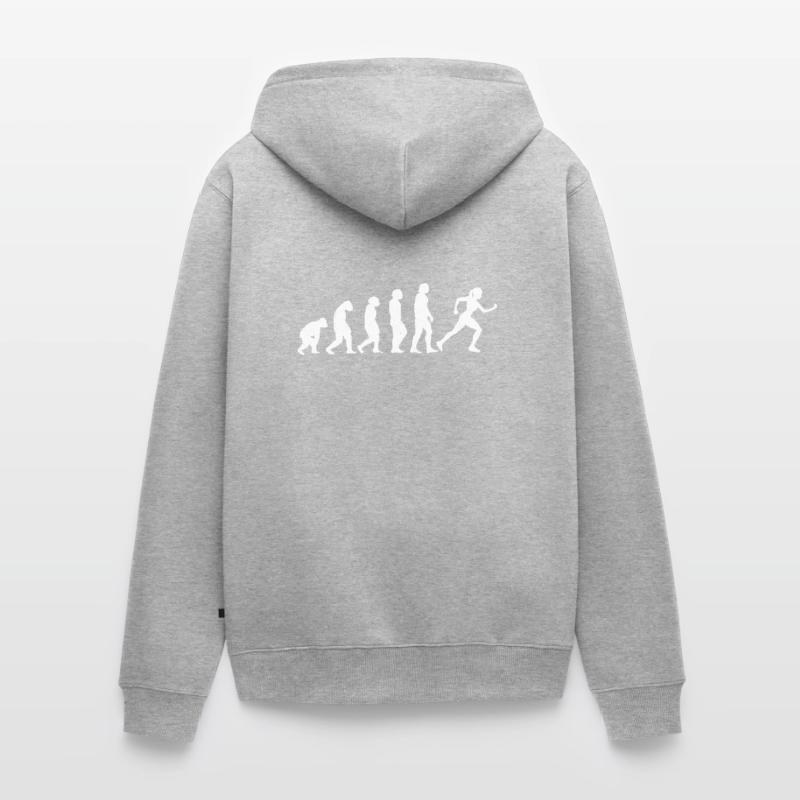Evolution Running Runner Endurance Development Unisex Premium Organic Zip Hoodie