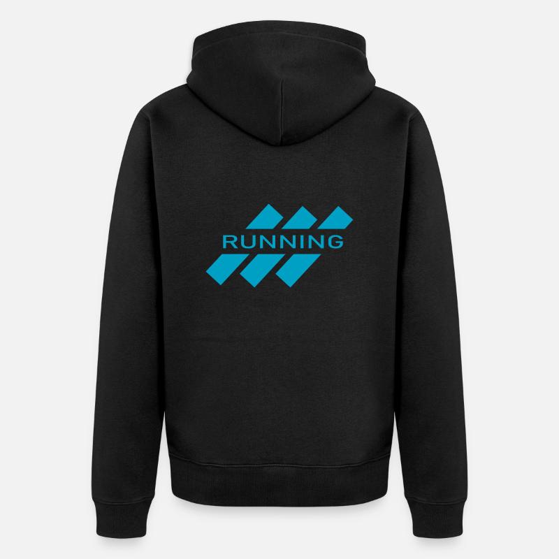 Marathon Running Run jogging - Unisex Premium Bio Zip Hoodie - Schwarz