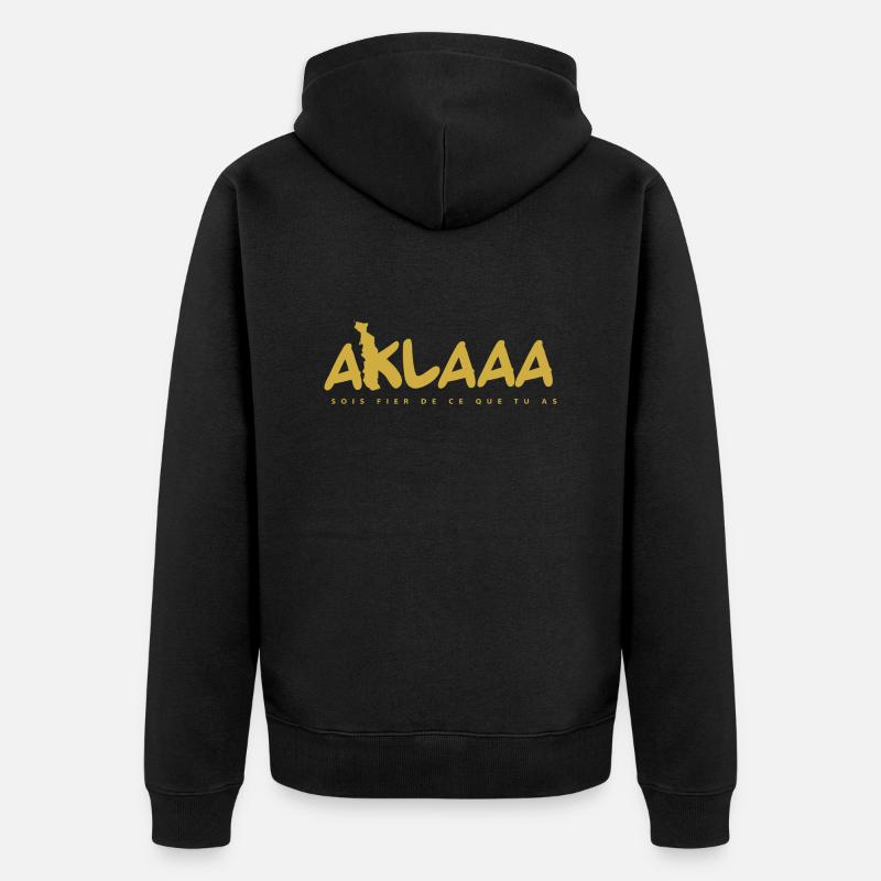 Aklaaa Logo premium - Veste à capuche bio Premium Unisexe - noir