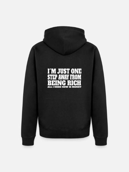 funny sayings funny saying gift funny - Unisex Premium Organic Zip Hoodie - black