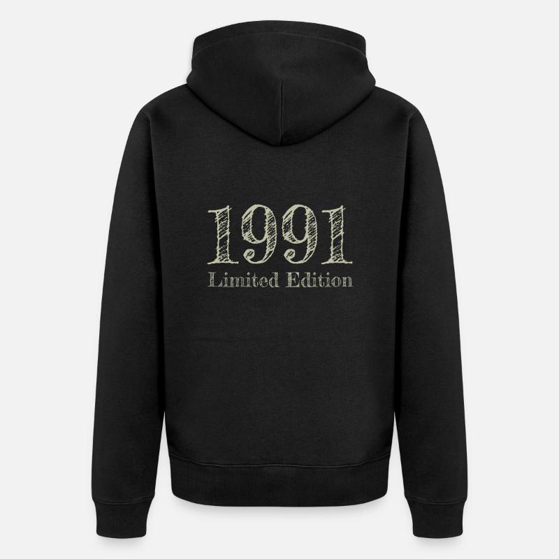 1991 - Veste à capuche bio Premium Unisexe - noir