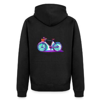 Bicycle Cycling Cyclists Cyclists Cyclists - Unisex Premium Organic Zip Hoodie - black - Back - Nico (187cm)