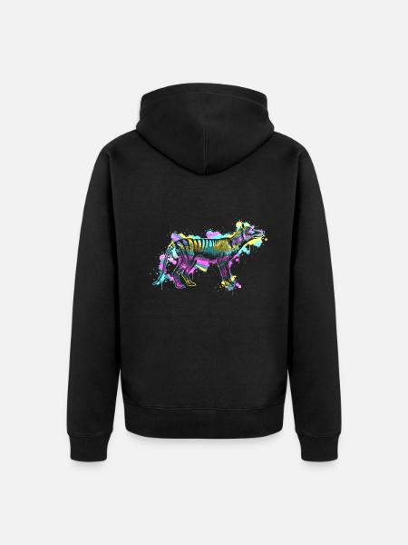 Thylacine - Unisex Premium Organic Zip Hoodie - black