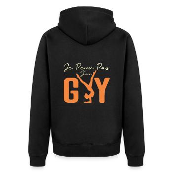 Je Peux Pas J'ai Gym | Gymnastique Cadeau | gym - Veste à capuche bio Premium Unisexe - noir - Dos - Nico (187cm)