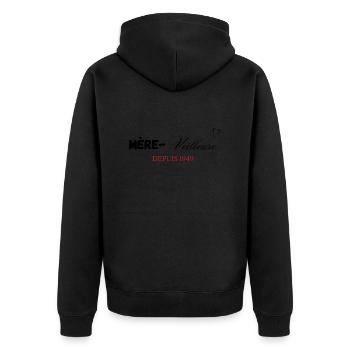 Mère veilleuse depuis 1949 - Veste à capuche bio Premium Unisexe - noir - Dos - Nico (187cm)