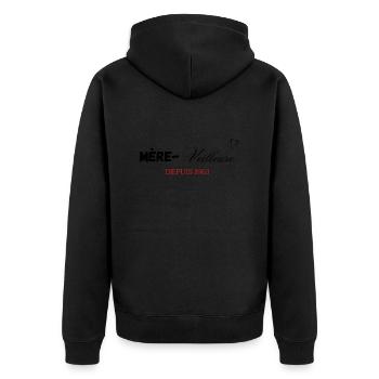 Mère veilleuse depuis 1963 - Veste à capuche bio Premium Unisexe - noir - Dos - Nico (187cm)