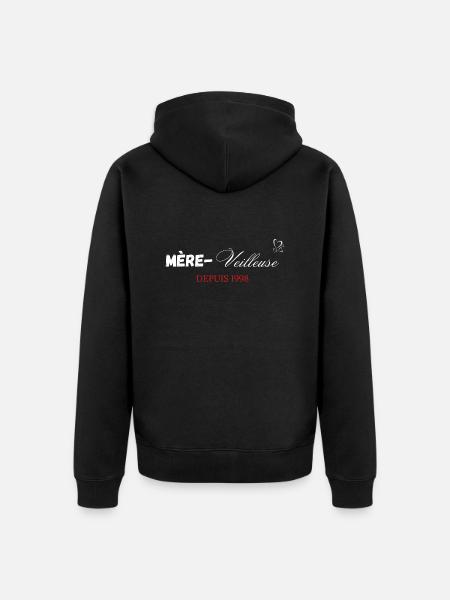 Mère veilleuse depuis 1998 - Veste à capuche bio Premium Unisexe - noir