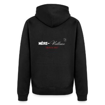 Mère veilleuse depuis 2017 - Veste à capuche bio Premium Unisexe - noir - Dos - Nico (187cm)