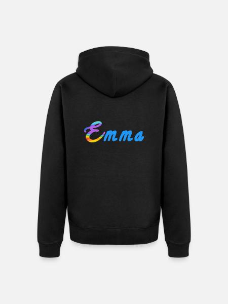 Emma - Unisex Premium Bio Zip Hoodie - Schwarz