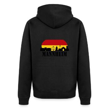Mannheim Monnem Mannheimat - Veste à capuche bio Premium Unisexe - noir - Dos - Nico (187cm)