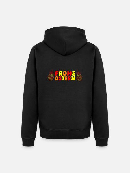 happy Easter - Unisex Premium Organic Zip Hoodie - black