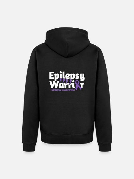 Epilepsy Awareness Epilepsy Warrior - Unisex Premium Organic Zip Hoodie - black