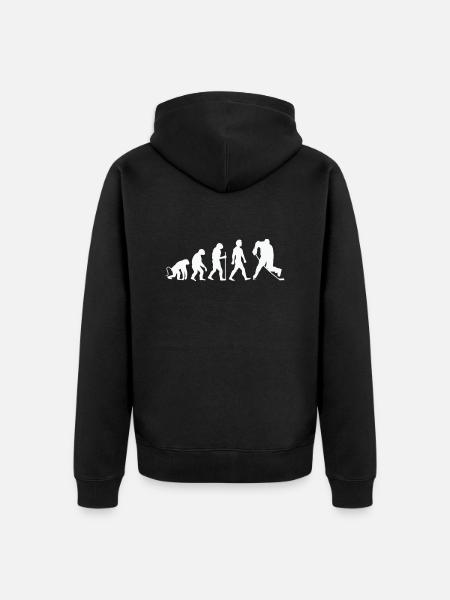 Hockey Evolution - Unisex Premium Organic Zip Hoodie - black